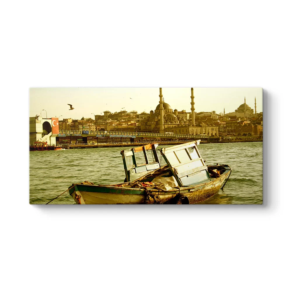 Galata Köprüsü Manzara Tablosu - Model 5